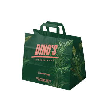 Papieren draagtassen met platte lus