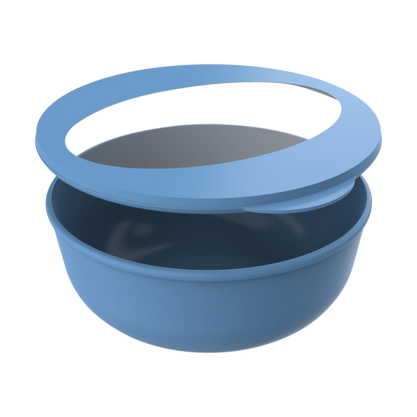 Blauwe herbruikbare foodbowl to-go